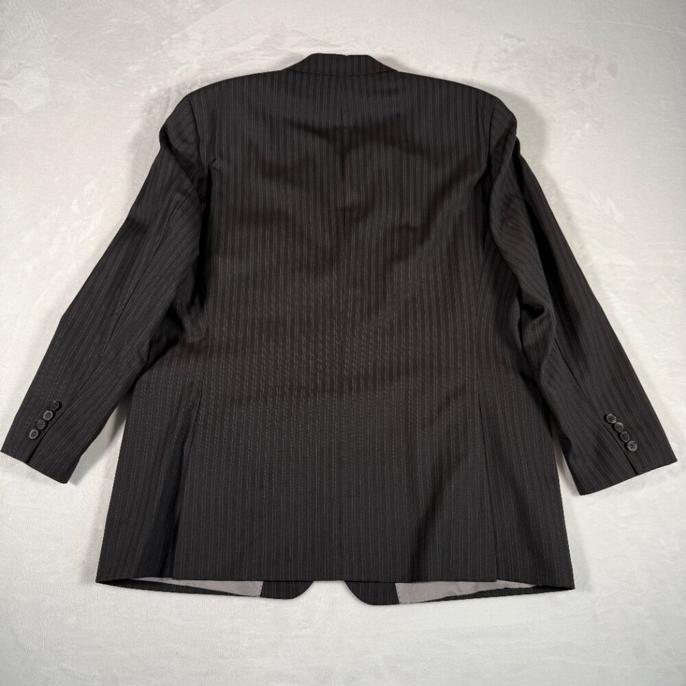 Hugo Boss Blazer Men Size 44R Gray Striped Colombo Pasolini Movie US 100% Wool - Picture 12 of 14